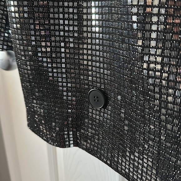 Oversized Metallic Sequin Blazer - Picture 4 of 9